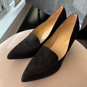 MAE Naturalizer black suede pumps.
